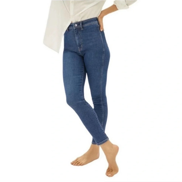EVERLANE The Way High Skinny Jeans Size 28 Crop Dark Wash NWT High Waist Stretch - Picture 3 of 15